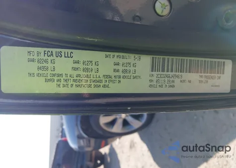 2018 Dodge Challenger Sxt из США, поврежденный, VIN 2C3CDZAG6JH294619